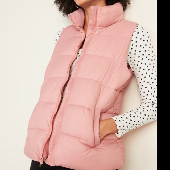 Puffer Vest powder pink frost free size Medium - Picture 1 of 9